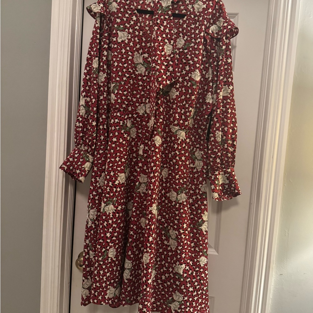 Eloquii Red Patterned Dress